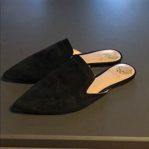 Vince Camuto black suede flats